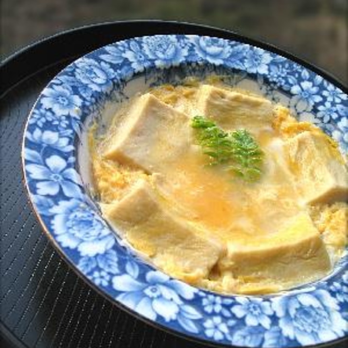 レンジでかんたん♪【高野豆腐の卵とじ】